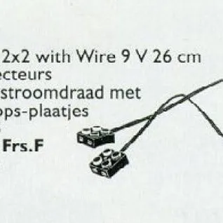 Plates 2x2 with Wire 9 V 26 cm