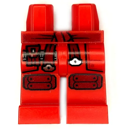 Hips and Red Legs with Dark Red Straps, Knee Pads print (Kai)