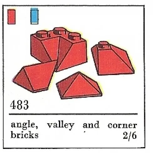 Angle, Valley and Corner Slopes, Blue (The Building Toy)