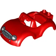 Duplo Car Body with Windscreen Frame with White Headlights Print