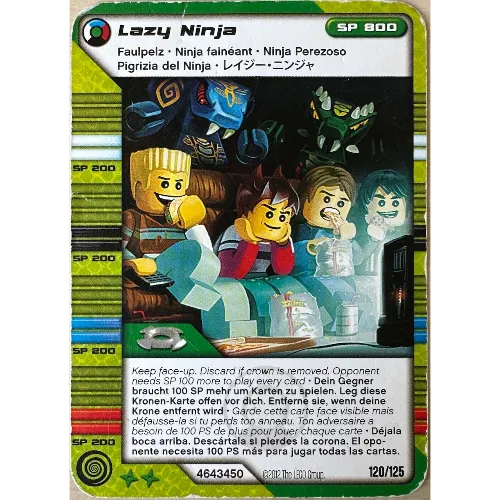 Trading Card, Ninjago Deck #2: 120 - Lazy Ninja - North American Version