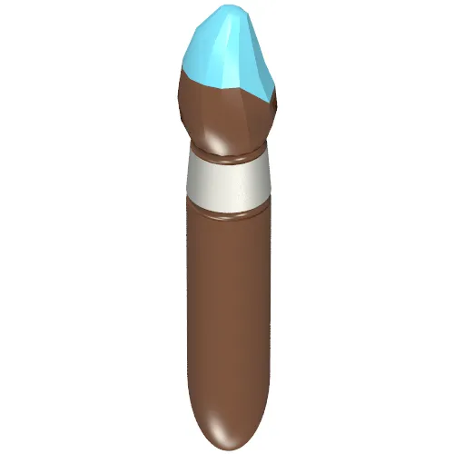 Equipment Paint Brush with Silver Ring and Medium Azure Tip Print