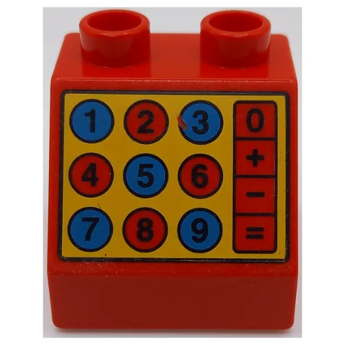 Duplo Brick 2 x 2 Slope 45° with Calculator Print