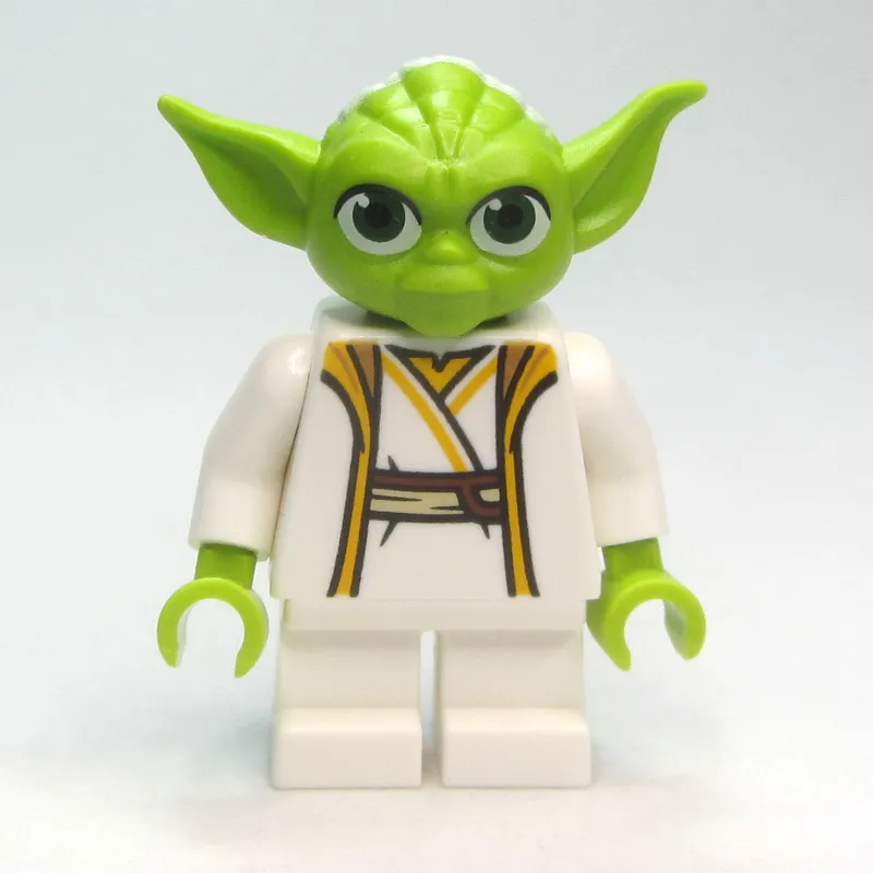 Yoda, White Robe, Lime Head