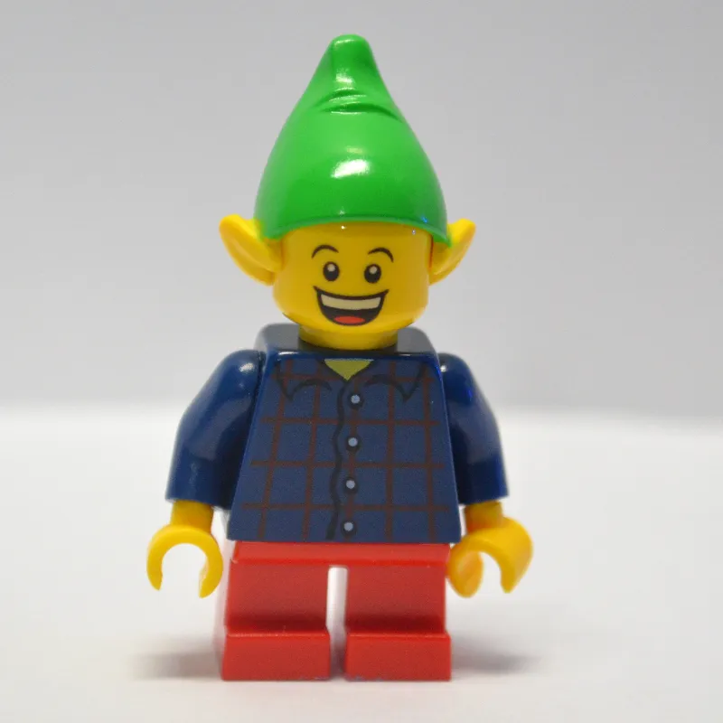 Elf, Dark Blue Plaid Button Shirt