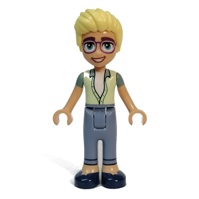 Olly - White Top, Sand Blue Legs