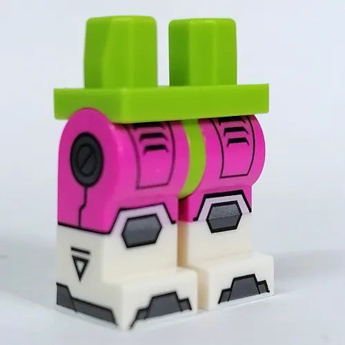 Hips with Dark Pink Legs and White Boots Pattern with Armor, Circuitry Print