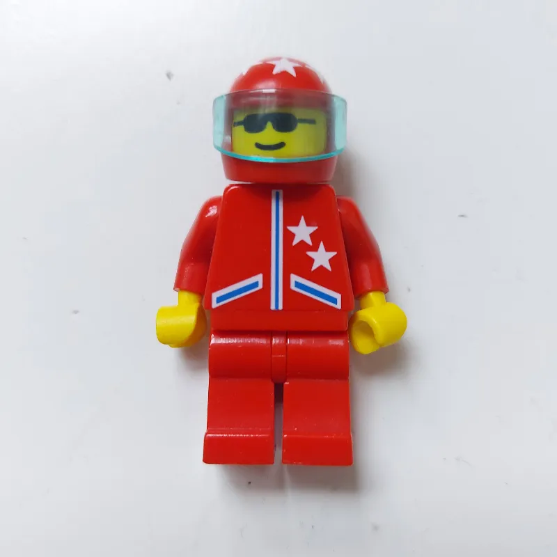 Pilot, Red Jacket with Stars, Red Legs, Red Helmet with Stars and Visor, Sunglasses
