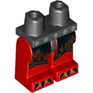 Hips and Red Legs with Silver Belt Rivets, Brown Fur, Claws