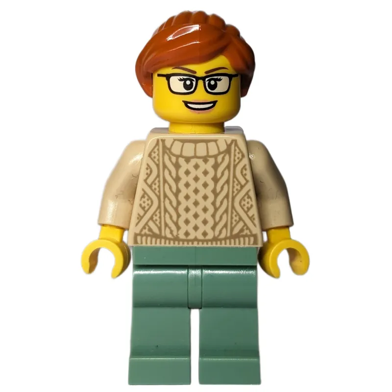 Tan Torso, Sand Green Legs, Dark Orange Hair