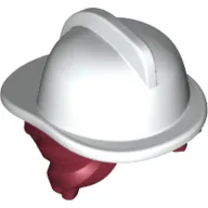 Hair and Helmet, Fire, Long Dark Red Hair Pattern