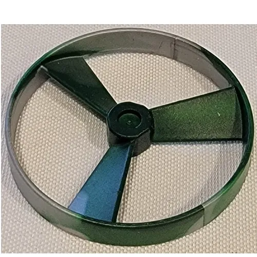 Large Figure Spinner / Propeller with Code, Marbled Pearl Light Gray Pattern (Rhotuka)