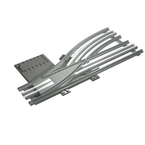 Train Track 12V Switch Point Left, Type 2 - Track Only