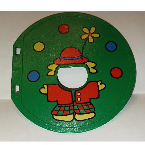 Duplo Ball Tube Door with Juggling Clown Print