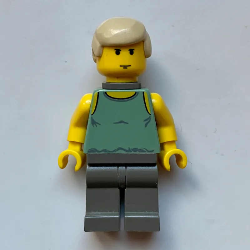 Luke Skywalker, Dagobah Outfit, Yellow Skin, Sand Green Tank Top with Neck Bracket