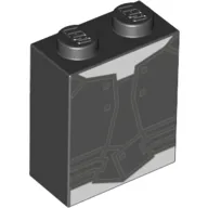 Brick 1 x 2 x 2 with Inside Stud Holder with Gamora Suit print