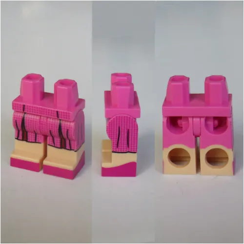 Hips with Dark Pink Legs and Light Nougat Boots Pattern with Dark Pink Dress and Shoes Print (Dolores Umbridge)