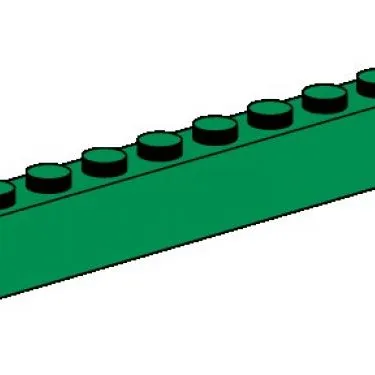 1 x 8 Dark Green Bricks