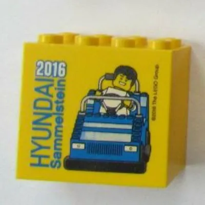 Brick 2 x 4 x 3 with 'HYUNDAI Sammelstein 2016' Print