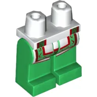 Hips and Green Legs with White Robe Tails with Ornate Red and Green Trim Print