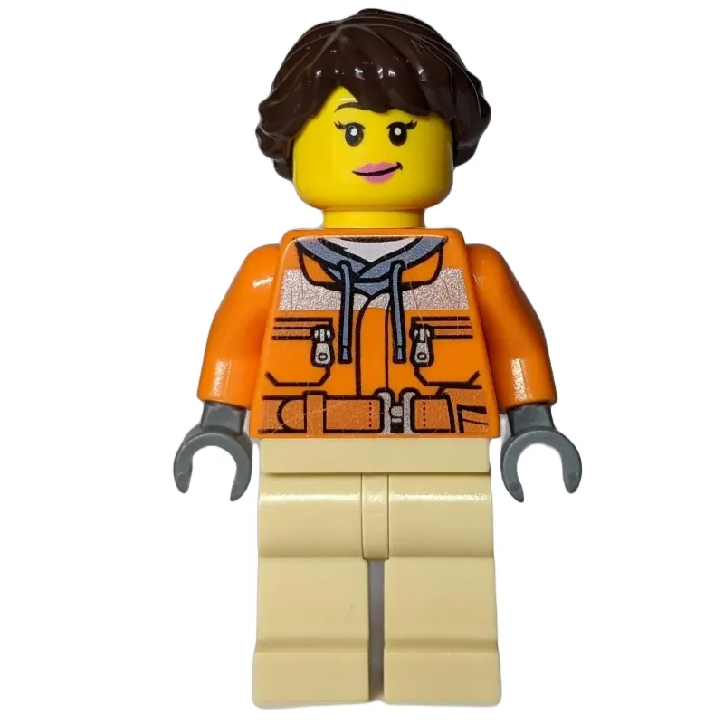 Orange Torso, Tan Legs, Dark Brown Hair