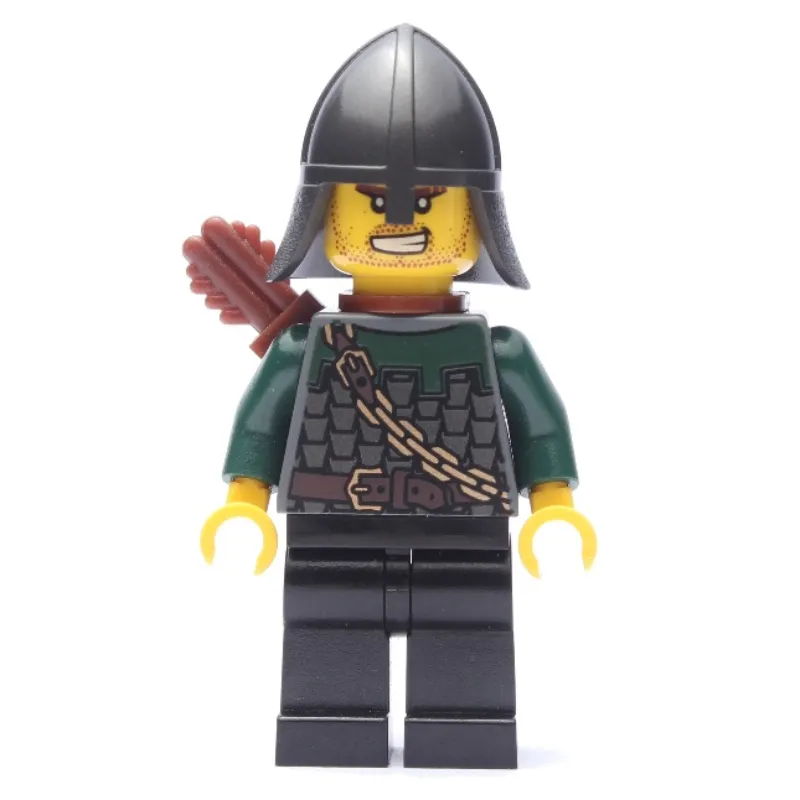 Dragon Knight, Archer, Dark Green, Helmet, Quiver (Pearl Dark Gray)