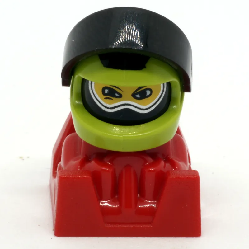 Racer - Lime Helmet,  Black Visor, Red Body