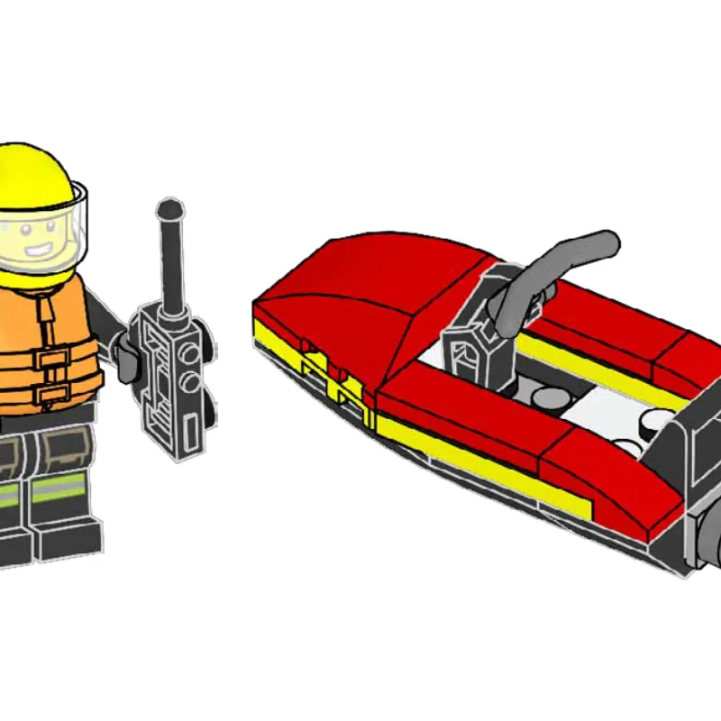 Firefighter with Water Scooter