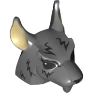 Minifig Head Special, Rat with Blacks Eyes, Nose, and Hair Print