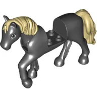 Animal, Horse with Raised Leg, Tan Mane and Tail Print