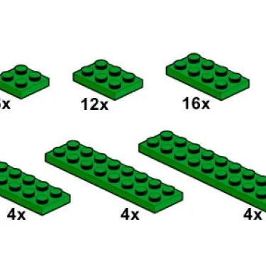 Dark Green Plates 2 x n