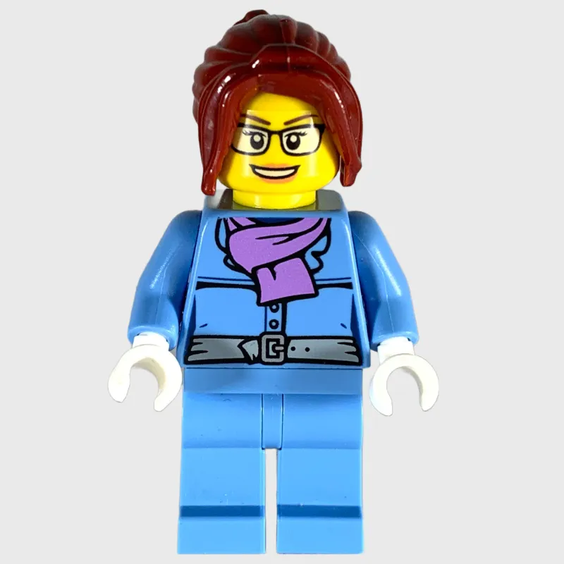 Medium Blue Torso, Medium Blue Legs, Dark Red Hair