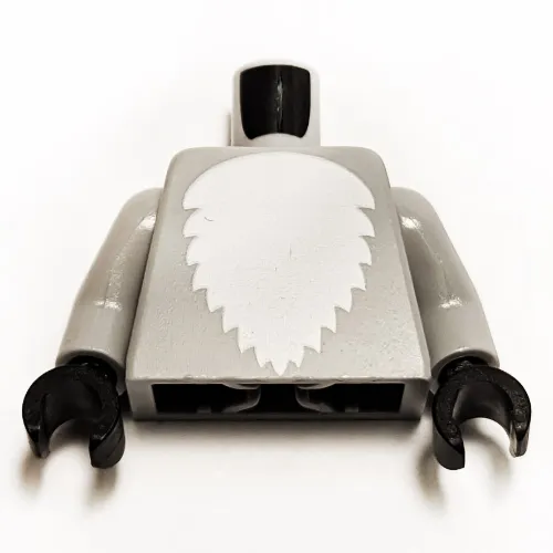 Torso, White Fur print, Light Bluish Grey Arms, Black Hands