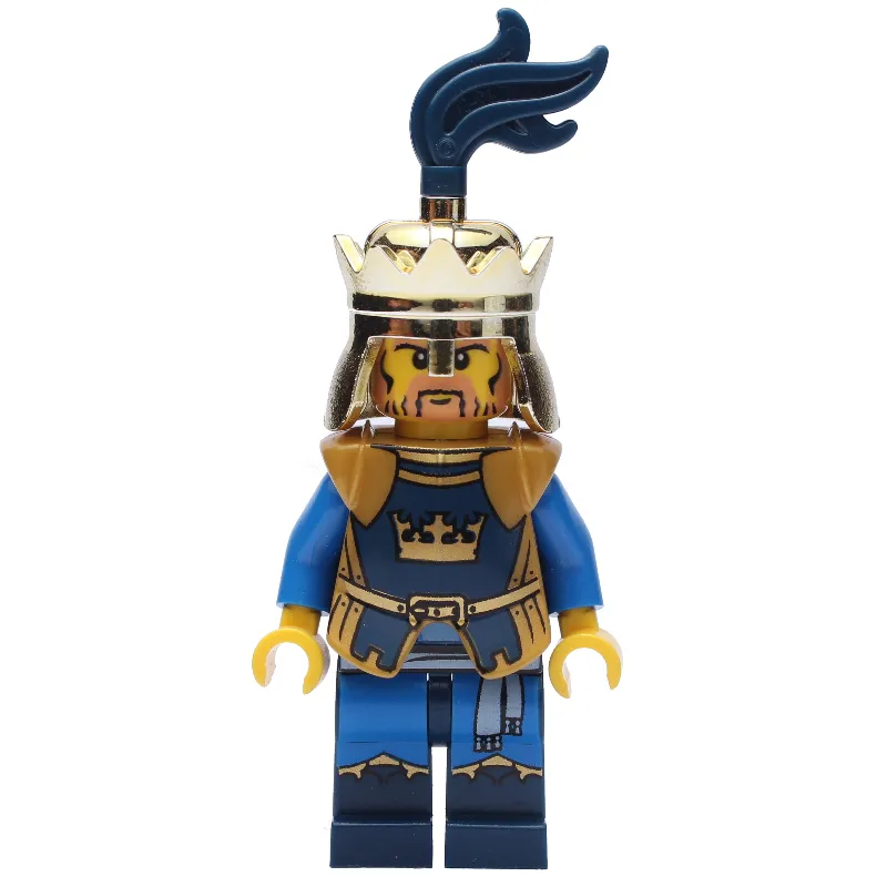 King, Dark Blue, Gold Armor and Crown with Dark Blue Plume