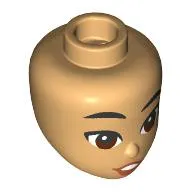 Minidoll Head Black Eyebrows, Reddish Brown Eyes, Nougat Lips print