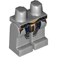 Hips and Light Bluish Gray Legs with Gold and Dark Bluish Gray Armour Print