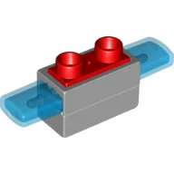 Duplo Siren with Light & Sound, 1 x 2 Base with Red 2 Stud Button on Top