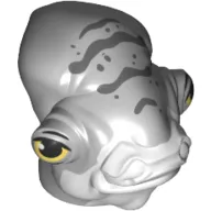 Minifig Head Special, Mon Calamari with White Dewlap, Dark Bluish Grey Stripes (Lieutenant Bek)