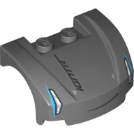 Vehicle Body, Wheel Arch / Mudguard 3 x 4 x 1 2/3 Low Profile, Curved Front with Headlights, Smile Print