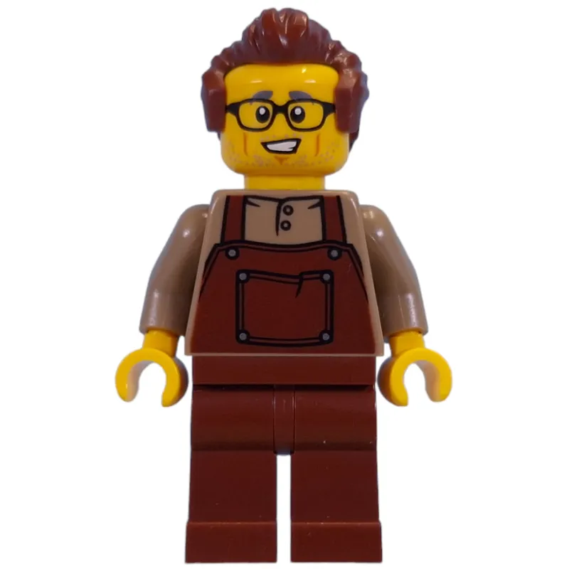 Dark Tan Torso, Reddish Brown Overall, Reddish Brown Hair
