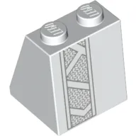Brick Sloped 65° 2 x 2 x 2 with Robe, Light Bluish Gray Geometric Design Print (Jor-el)