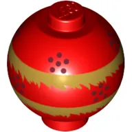 Brick Round 2 x 2 Sphere with Stud with Chinese Lampoon print