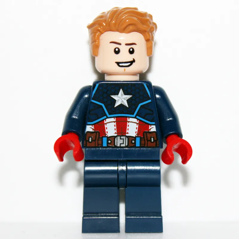 Captain America, Medium Nougat Hair, Red Hand, Beard