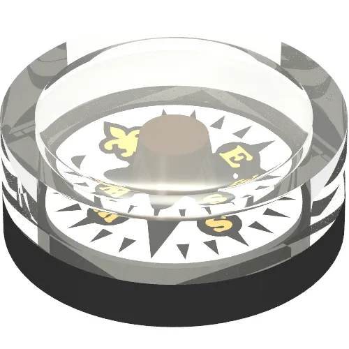 Equipment Compass with Fleur de Lis Print