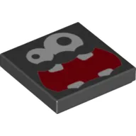 Tile 2 x 2 with Fuzzy Face, Large Mouth Print