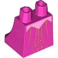 Hips and Legs Under Dress/Robe with Bright Pink/Gold Decoration