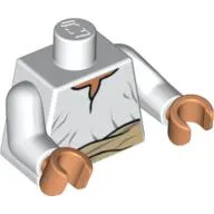 Torso Loose Shirt and Tan Belt Print, White Arms, Nougat Hands