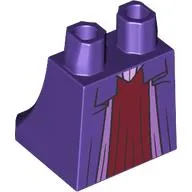 Hips and Legs Under Dress/Robe with Lavender Inside, Dark Red Underdress print