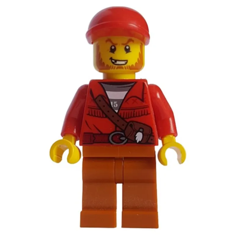 Criminal, Red Jacket over Prison Shirt, Red Cap