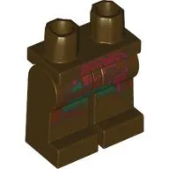 Hips and Dark Brown Legs with Dark Brown Robe, Reddish Brown Strap, Dark Green Shirt, Dark Red Scarf print